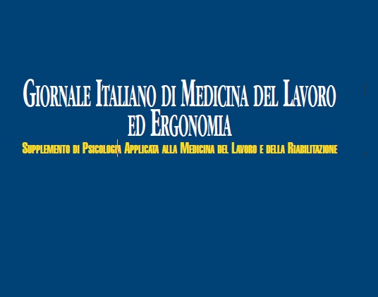 giornale italiano medicina del lavoro ed ergonomia