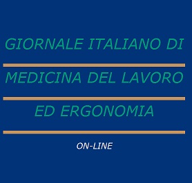 Giornale italiano medicina del lavoro ed ergonomia