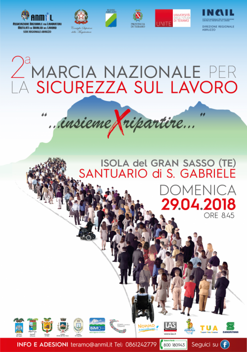 Anmil, 29 aprile Marcia nazionale per la sicurezza sul lavoro, Isola Gran Sasso